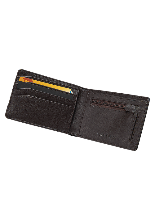 Heros bi-fold wallet - Braun