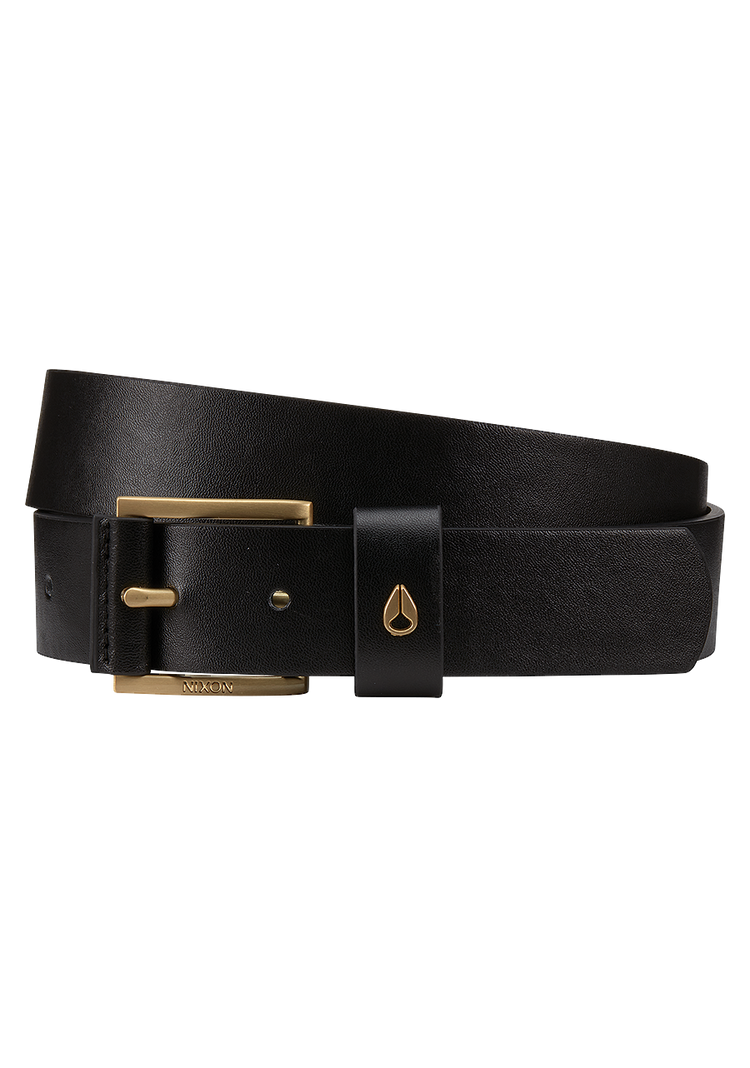 Americana Vegan Gürtel - Schwarz / Gold