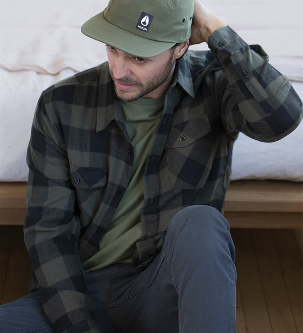 Miguel Cap mit verstellbarem Riemen - Olive