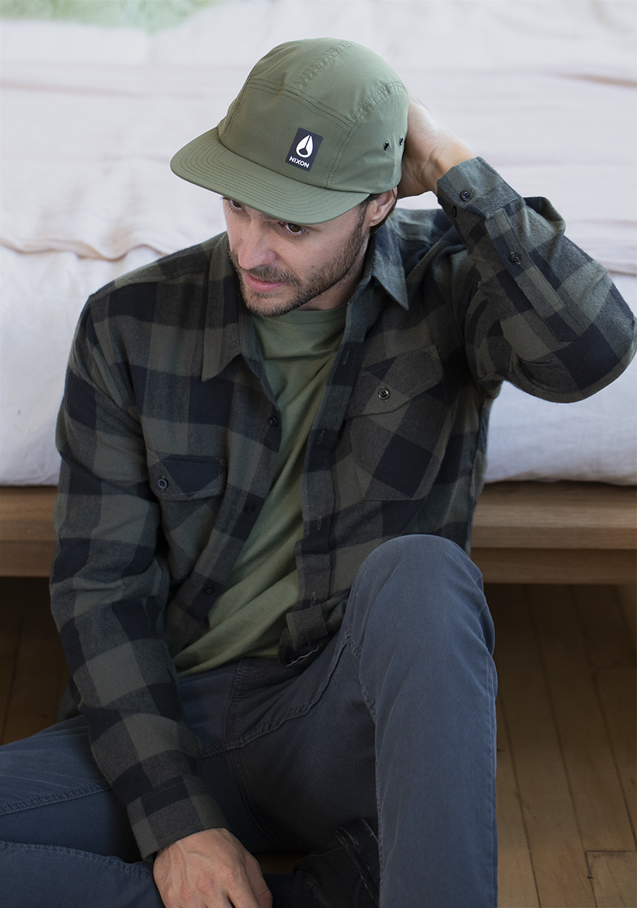 Miguel Cap mit verstellbarem Riemen - Olive