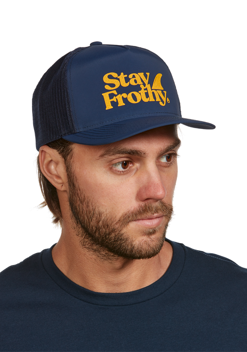 Frothy Snapback-Cap - Mitternachtsblau / Dunkelgelb