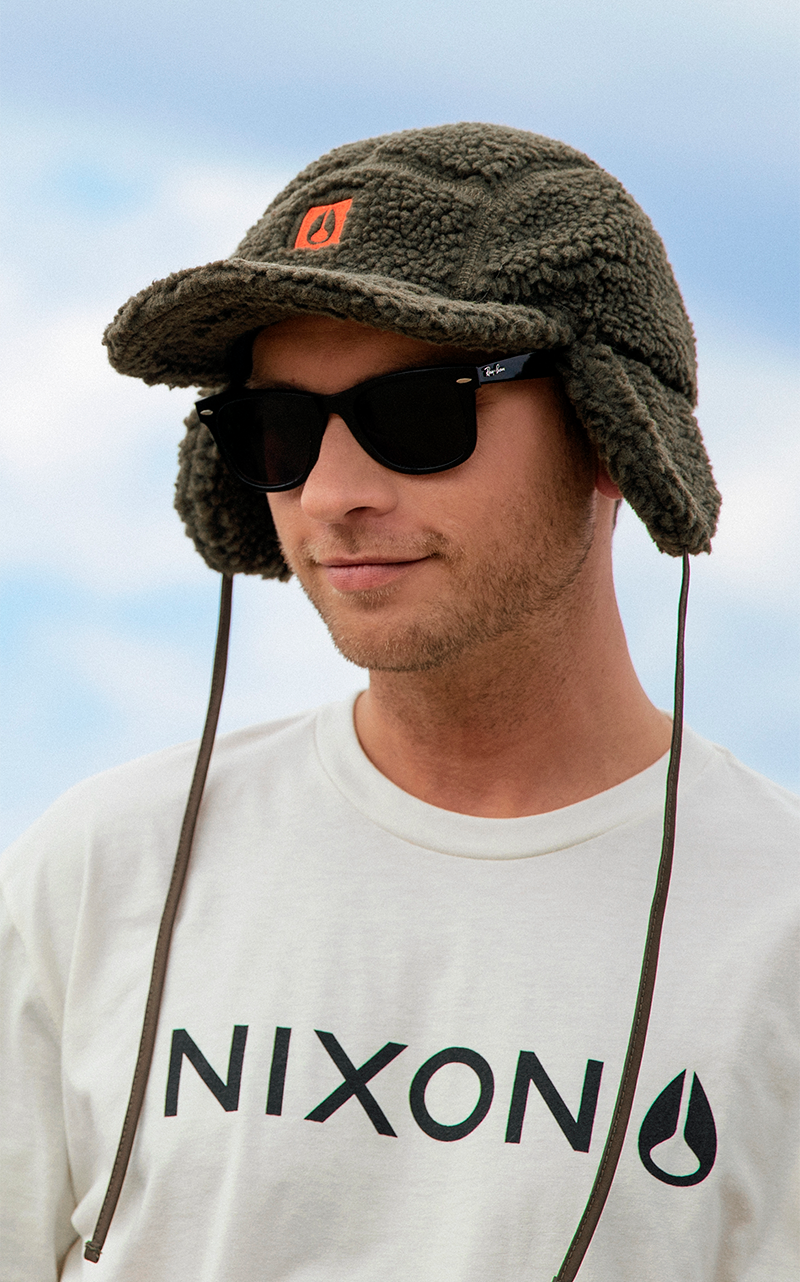 Babs-Cap mit Ohrenklappen - Olive