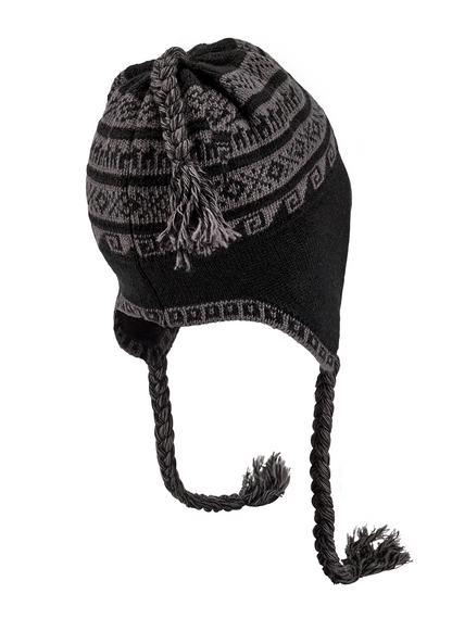 Bennett Beanie mit Ohrenklappen - Schwarz / Grau View 2