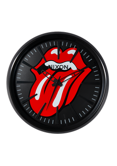 Rolling Stones Sentry Wall Clock - Schwarz / Schwarz