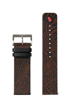 Rolling Stones 23mm Leather Band - Schwarz