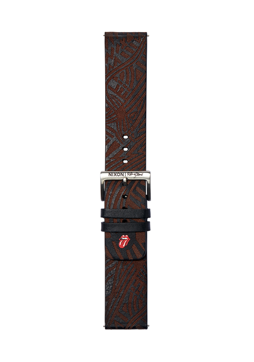 Rolling Stones 23mm Leather Band - Schwarz