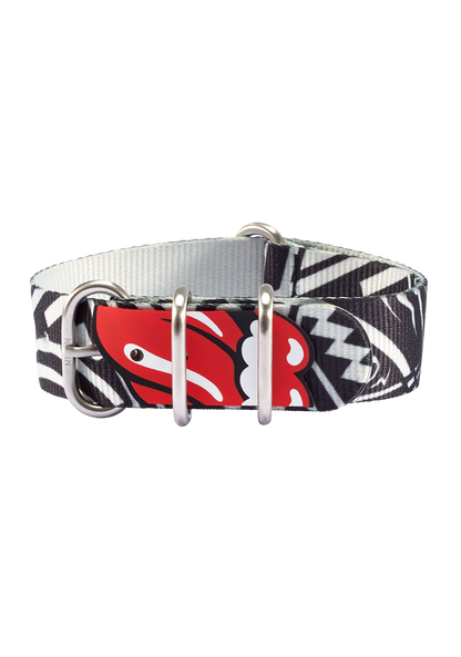 Rolling Stones 20mm Recycled One Piece Band - Schwarz / Grau View 2