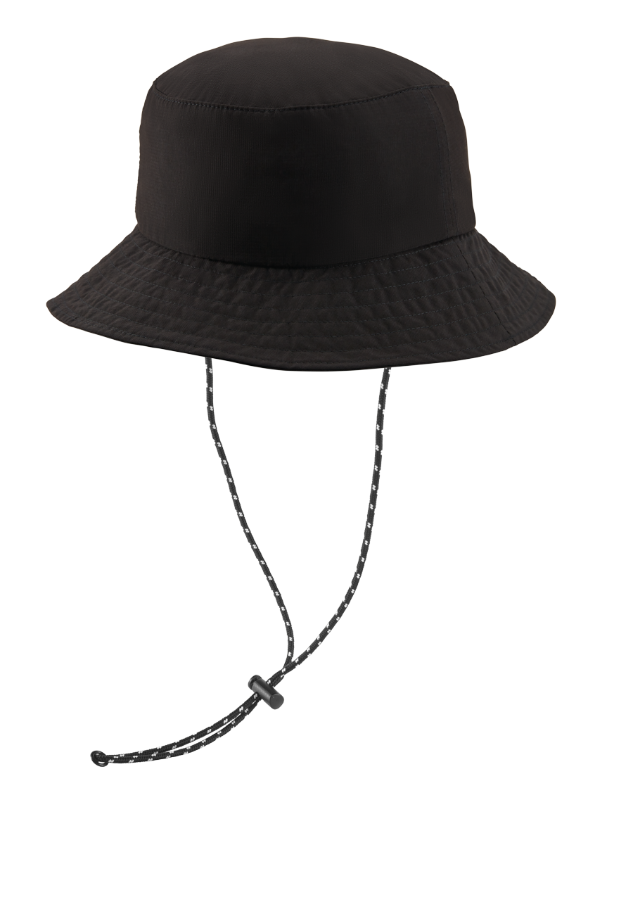 Black bucket hat with string on sale