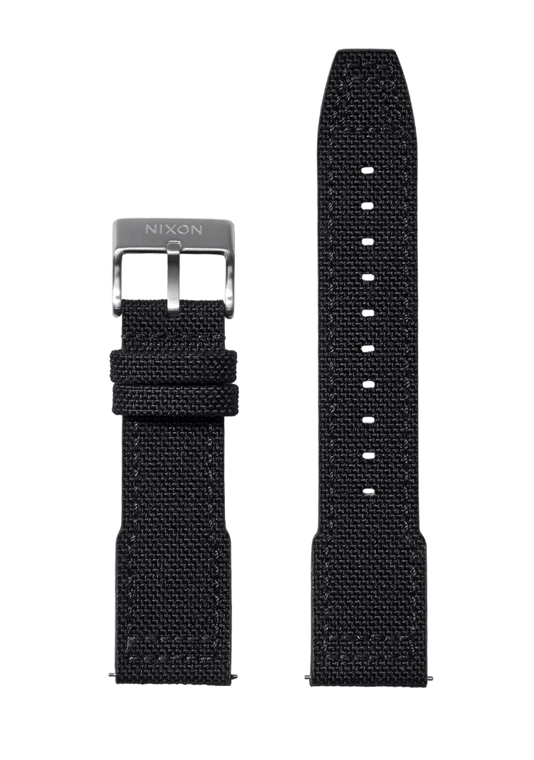 23 mm Cordura-Canvas-Armband – Schwarz