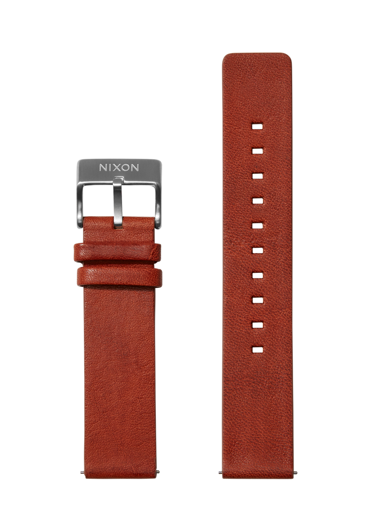 20 mm Armband aus pflanzlich gegerbtem Leder – Cognac