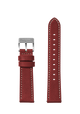 20mm Stitched Leather Band - Cranberry