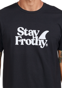 Stay Frothy Repreve® T-Shirt - Schwarz / Weiß View 6