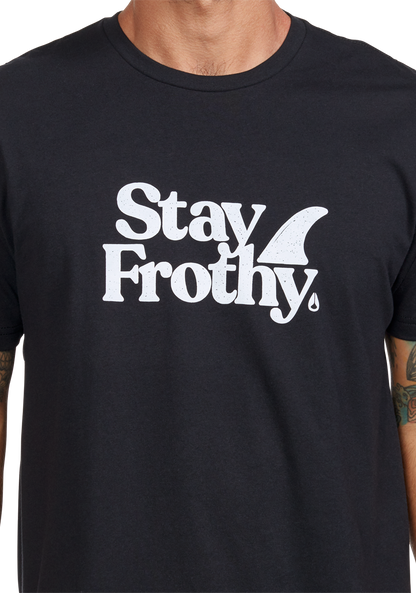 Stay Frothy Repreve® T-Shirt - Schwarz / Weiß View 6